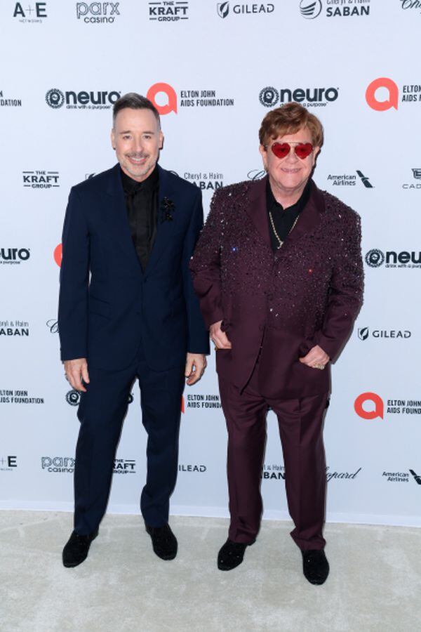 David Furnish y Elton John. Getty Images